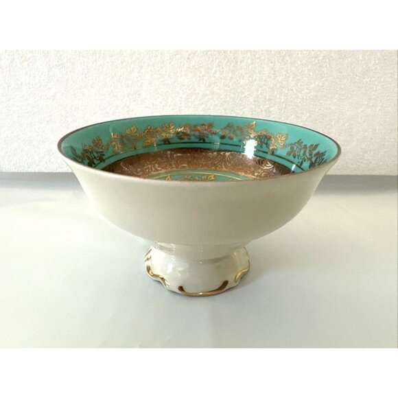 Alka Bavaria "Sylvia" Min Tea Cup Teal with 22K Gold Trim Throughout - Very Rare - Picture 7 of 11